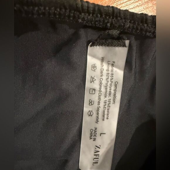 Zaful Black Textured Bikini Set, NWT - Picture 4 of 4